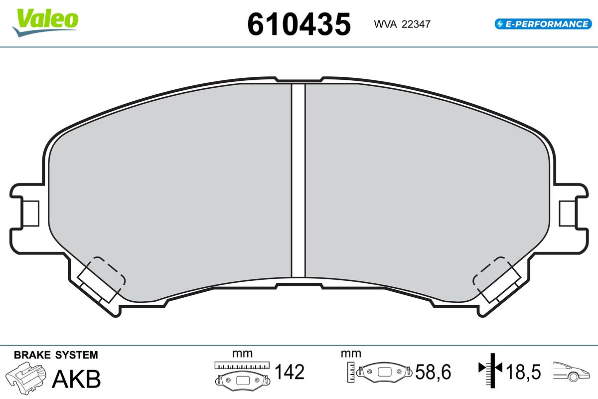 Sada brzdových platničiek kotúčovej brzdy VALEO